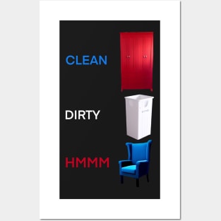 FUNNY TAKE ON CLOTHING CLEANLINESS - LAUNDRY Posters and Art